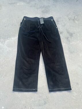True Religion Big T Velvet Men’s Straight Casual Mall Goth Pants|Jet Black NWT~L